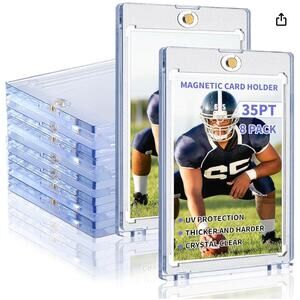 8 Pack Magnetic Card Holders for Trading Cards, Sports Card Holder